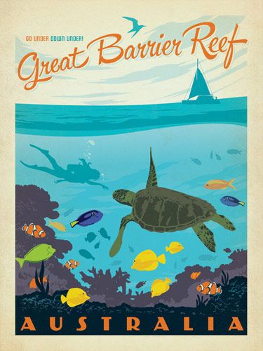 Great Barrier Reef World Travel Poster on Cool Mom Picks