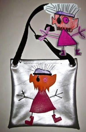 Wear your kids' art: My Pretty Monsters custom handbag