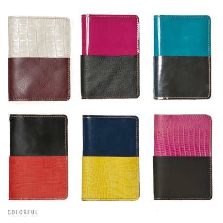 Upcycled leather passport covers from Poketo