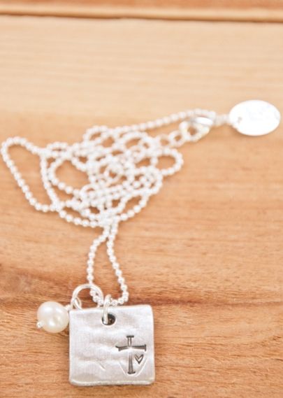 First Communion gift ideas: Lisa Leonard stamped cross necklace
