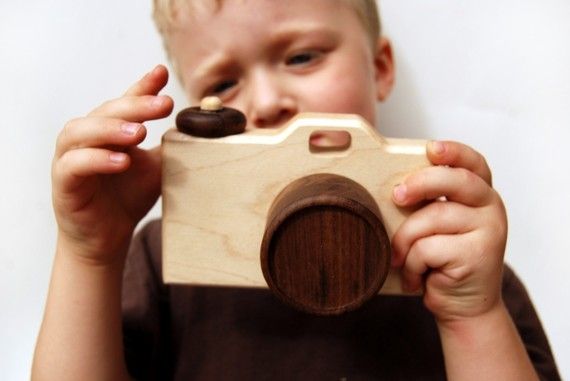 Wooden toy camera from Little Sapling