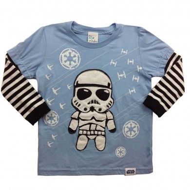 Itty bitty adorable Stormtrooper on an itty bitty adorable tee