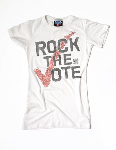 Rock the Vote QR code t-shirt
