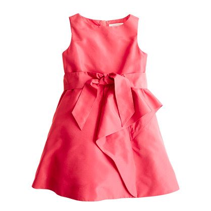 Holiday dresses for girls: J. Crew red silk taffeta 