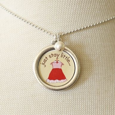 First Communion gift ideas: Just Stay Little pendant from Bel Kai Designs