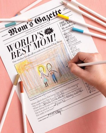 free printable Mother's Day newspaper