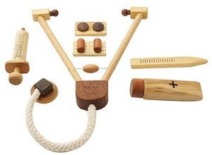 Wooden toy kids' doctor set