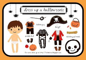 Halloween Paper Doll boy