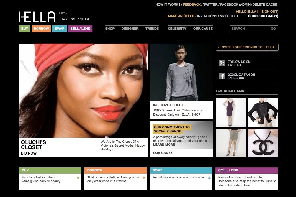 I-ELLA.com - high fashion shopping and swapping