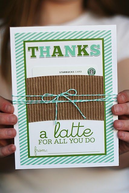 printable teacher gifts: Thanks a latte card
