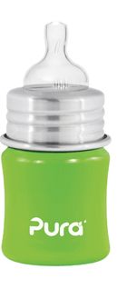 Stainless steel baby bottles from Pura