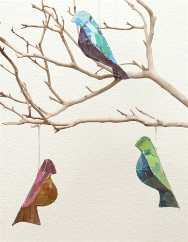 PEACE Paper Bird Ornaments