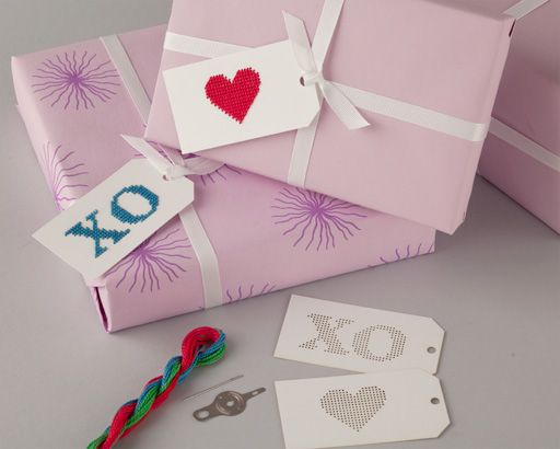 Stitchable gift tags