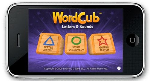 WordCub educational iPhone app for kids