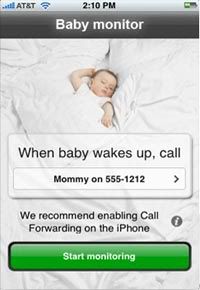Baby monitor iPhone app