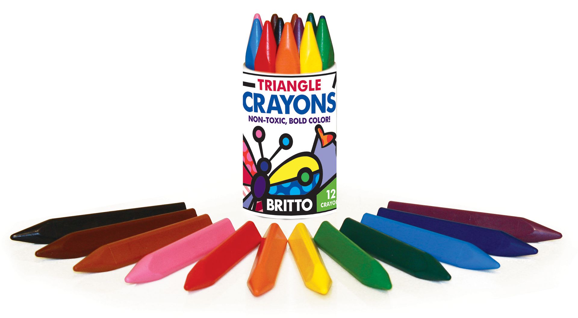 kids' art supplies - triangle crayons