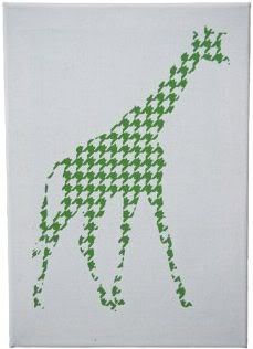 Giraffe canvas art for kids