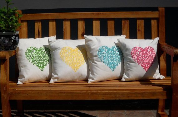 Heart pillow covers from Texturas Urbanas