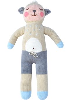 Hand knit toy lamb from blabla kids