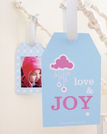Photo Ornament Gift Tags by Eva