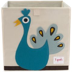 Toy storage solutions: Peacock Bin from 3 Sprouts