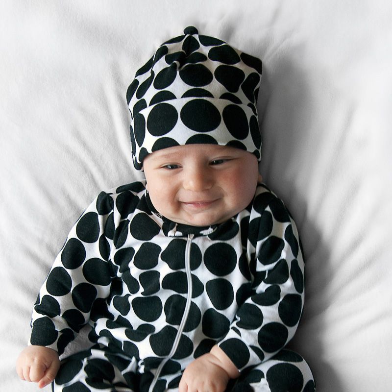Black and white patterned baby clothes