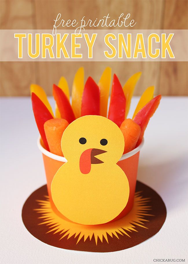 Free Thanksgiving snack printable on Cool Mom Picks