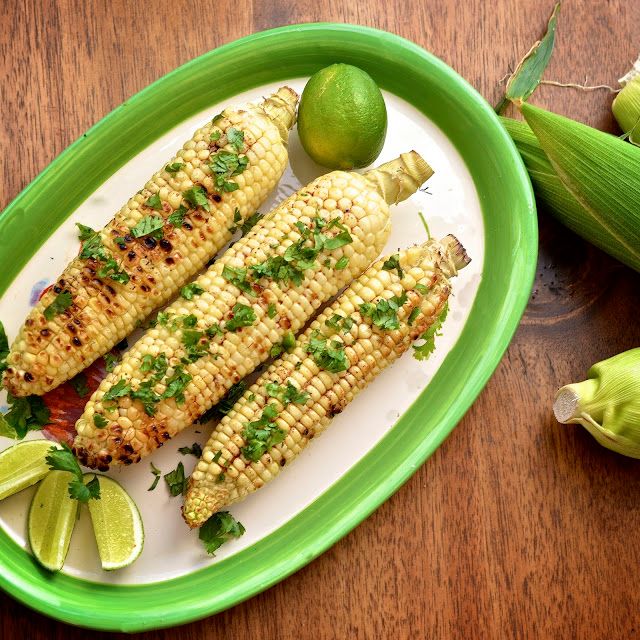 Grilled Corn with Ancho Butter and Lime recipe from Virtually Homemade