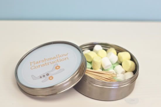 Travel snack ideas on Cool Mom Picks: marshmallow construction kit