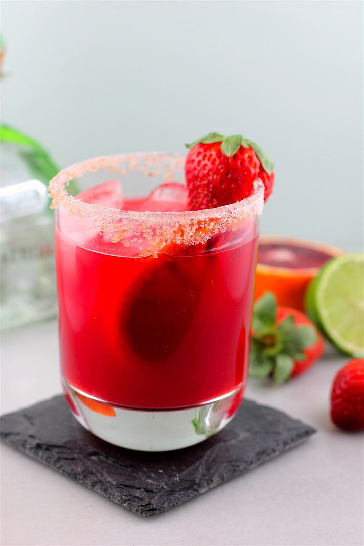 Strawberry Blood Orange Margarita at Cool Mom Picks