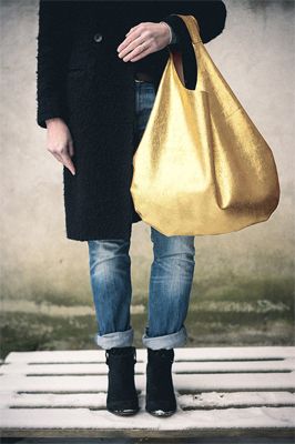 Handmade Gold Hobo Bag | Cool Mom Picks