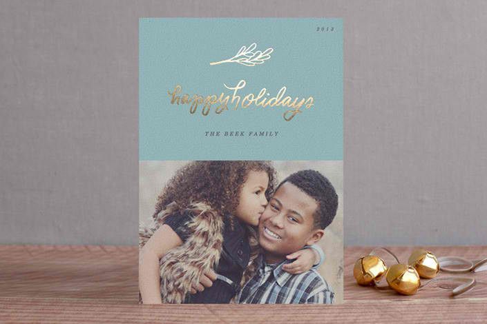 foil-pressed holiday cards from minted | cool mom picks