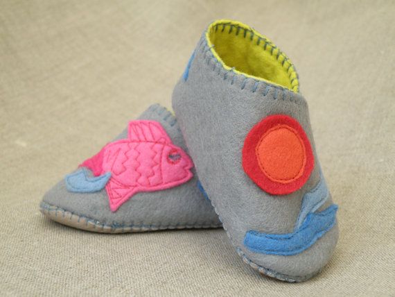 handmade felt baby booties | cool mom picks