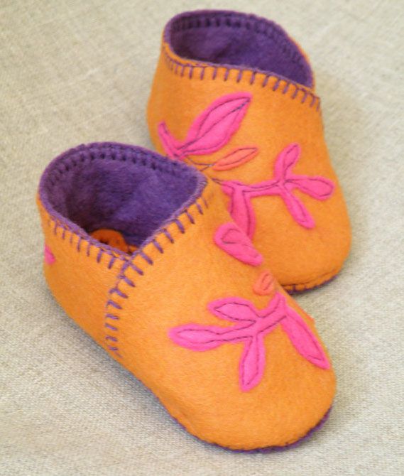 floral felt baby booties | cool mom picks