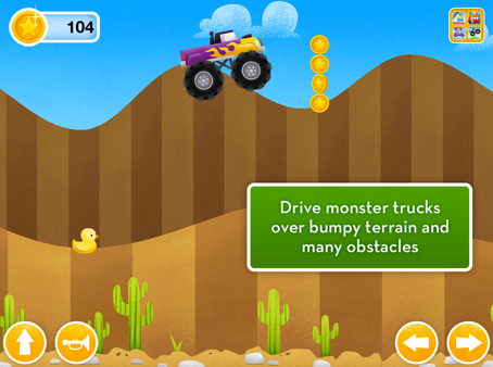 Racing in the More Trucks app | Cool Mom Tech