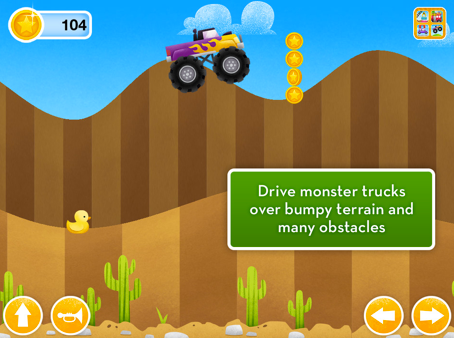 Racing in the More Trucks app | Cool Mom Tech