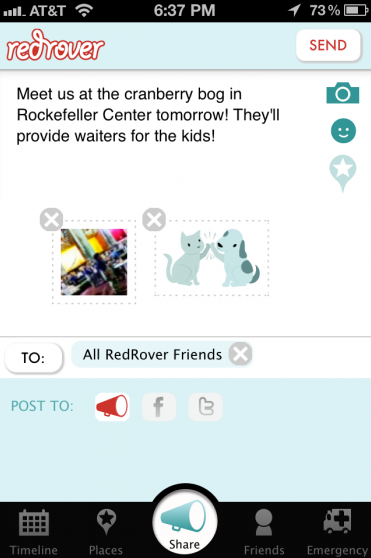 RedRover activity scheduling app