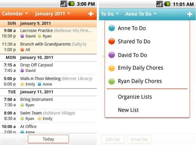 Cozi Family Calendar: Android Calendar App