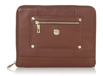 Holiday Tech Gifts for the Fashionista: Leather Zippered iPad Tablet Case