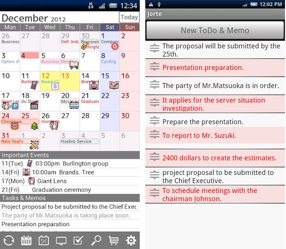 Jorte Android Calendar App