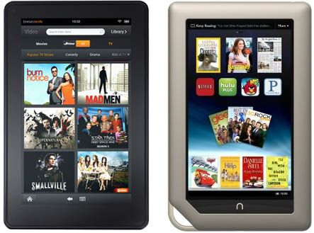 kindle fire vs nook tablet