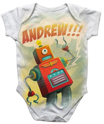 Holiday Tech Gifts for Babies: Personalized Robot Onesie