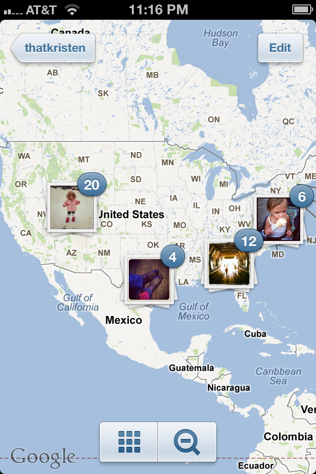 Instagram photo map feature