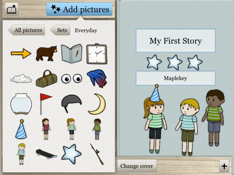 Picturebook story making app for kids