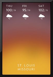 SOLAR weather app forecast screen