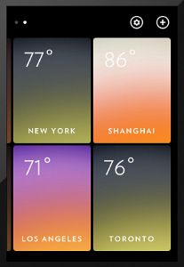SOLAR weather app multiple location view