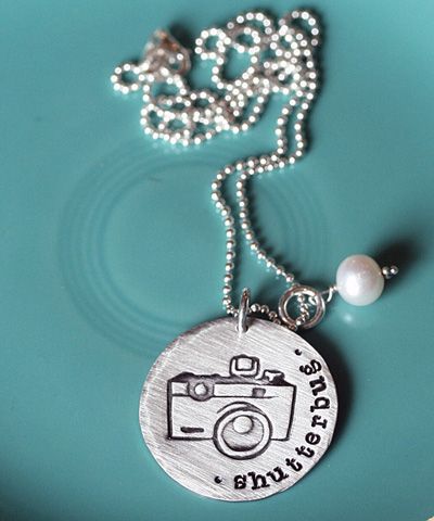 Shutterbug camera pendant from The Vintage Pearl