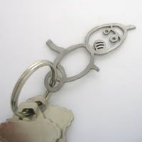 Custom key chain features kids' drawings