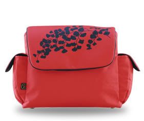Fleurville Diaper Bag with Gingko Pattern