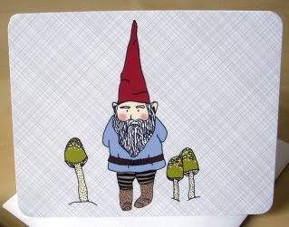 Gnome note card from Paper Sparrow